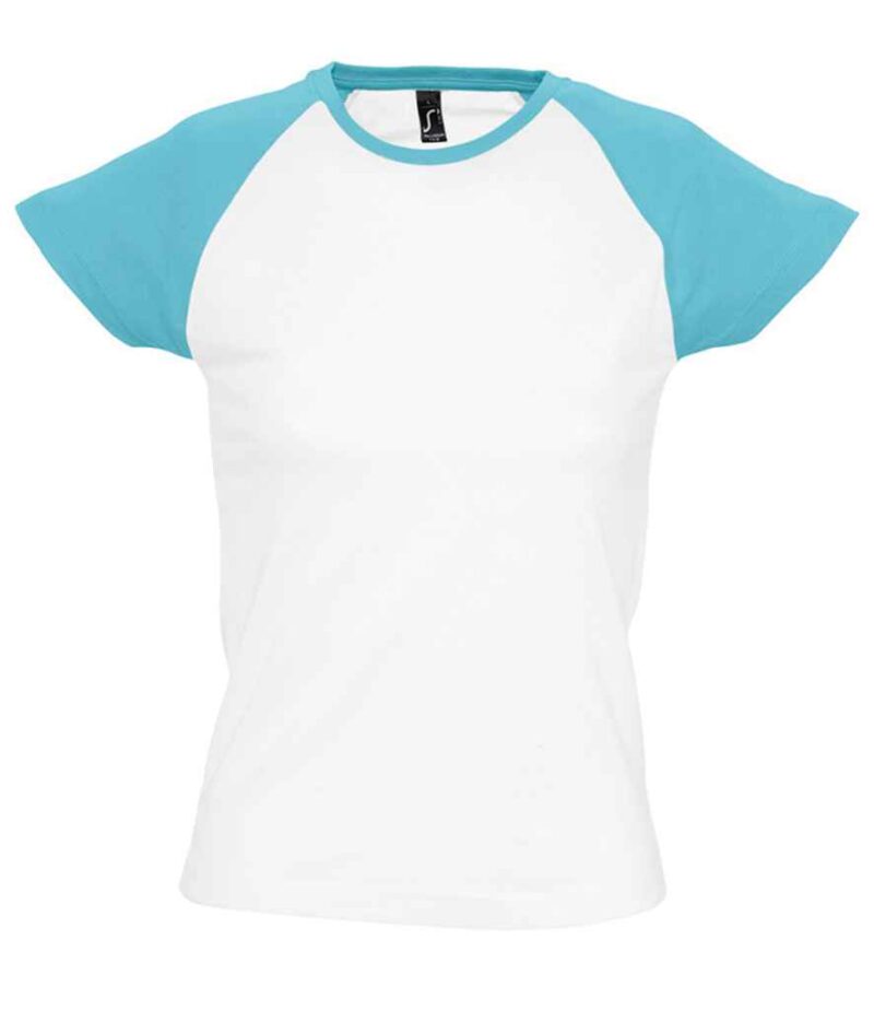 SOL'S Ladies Milky Contrast Baseball T-Shirt - Image 4