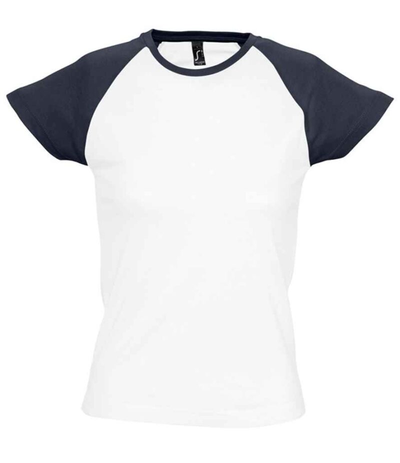 SOL'S Ladies Milky Contrast Baseball T-Shirt - Image 10