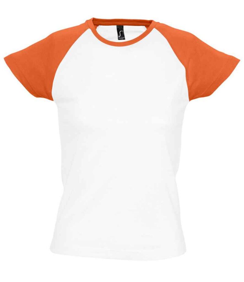 SOL'S Ladies Milky Contrast Baseball T-Shirt - Image 13