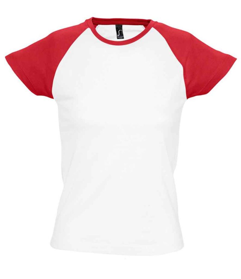 SOL'S Ladies Milky Contrast Baseball T-Shirt - Image 16