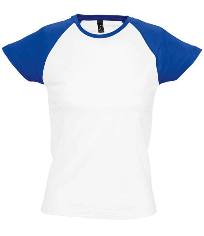 SOL'S Ladies Milky Contrast Baseball T-Shirt - Image 19