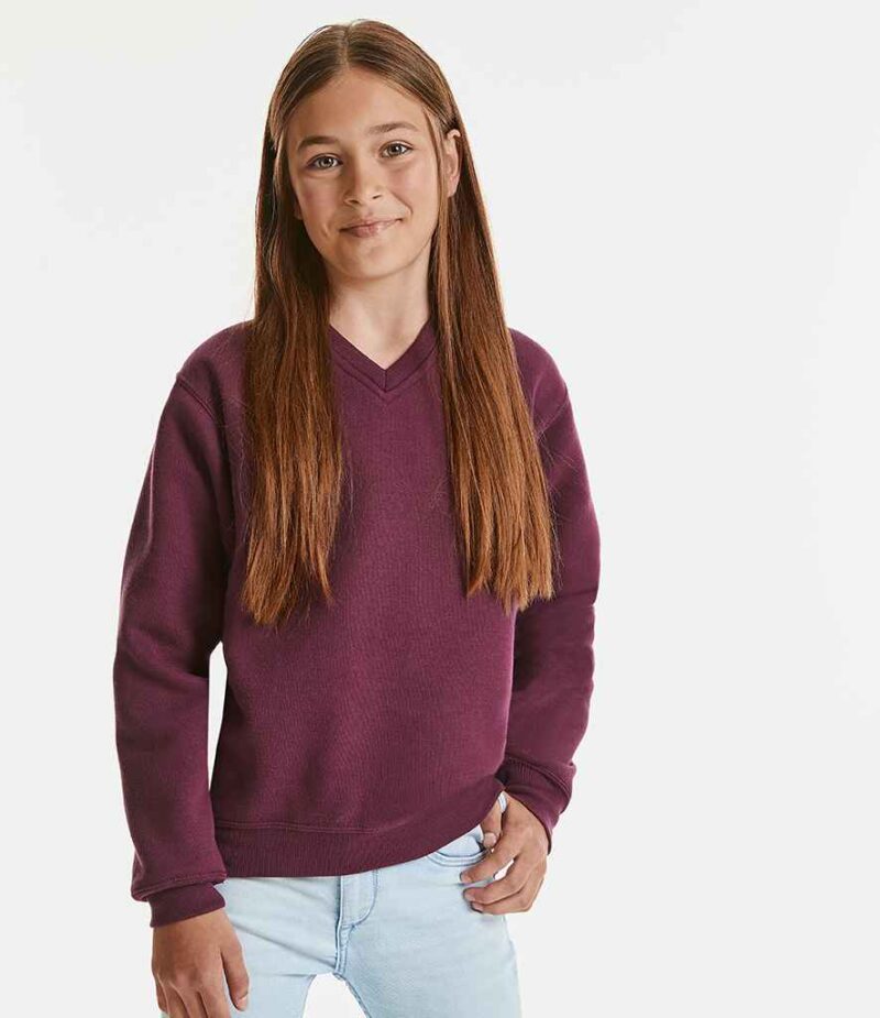 Russell Schoolgear Kids V Neck Sweatshirt - Image 22