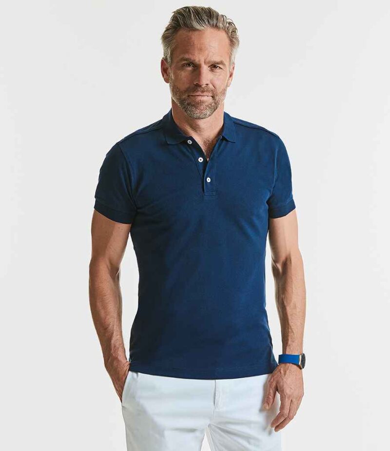 Russell Stretch Piqué Polo Shirt - Image 13