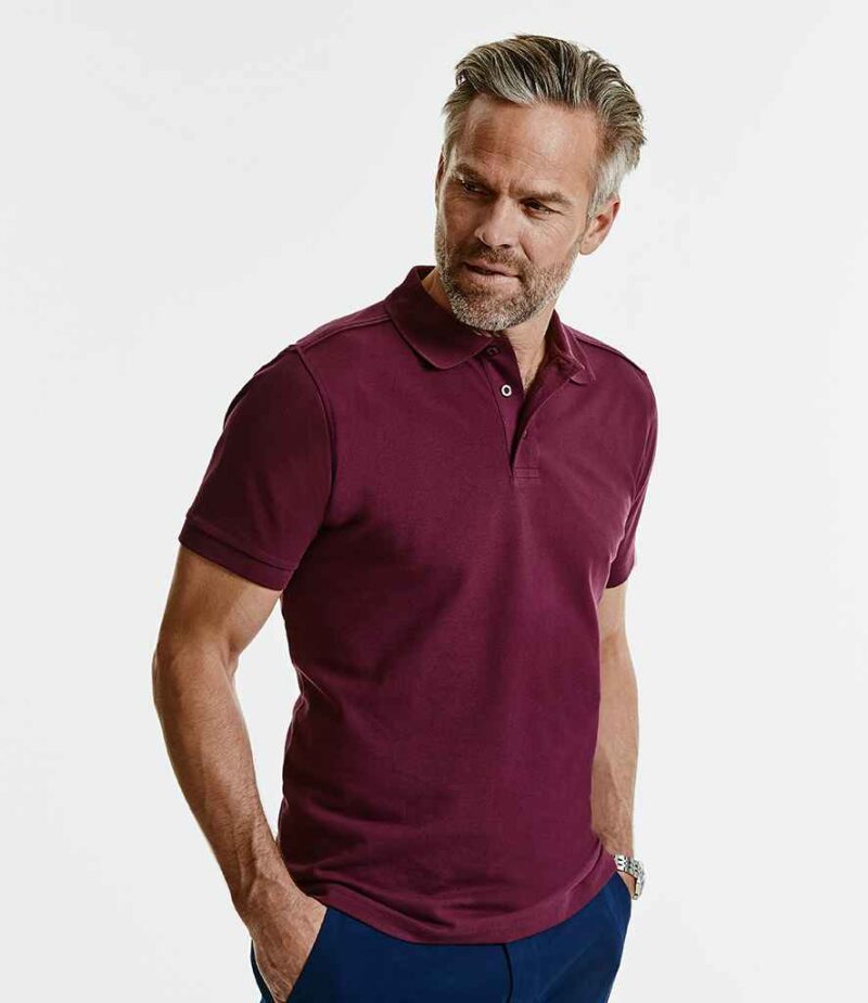 Russell Tailored Stretch Piqué Polo Shirt - Image 19