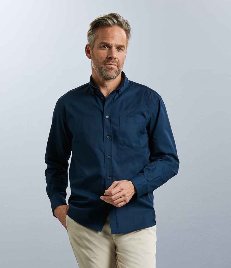 Russell Collection Long Sleeve Classic Twill Shirt - Image 8