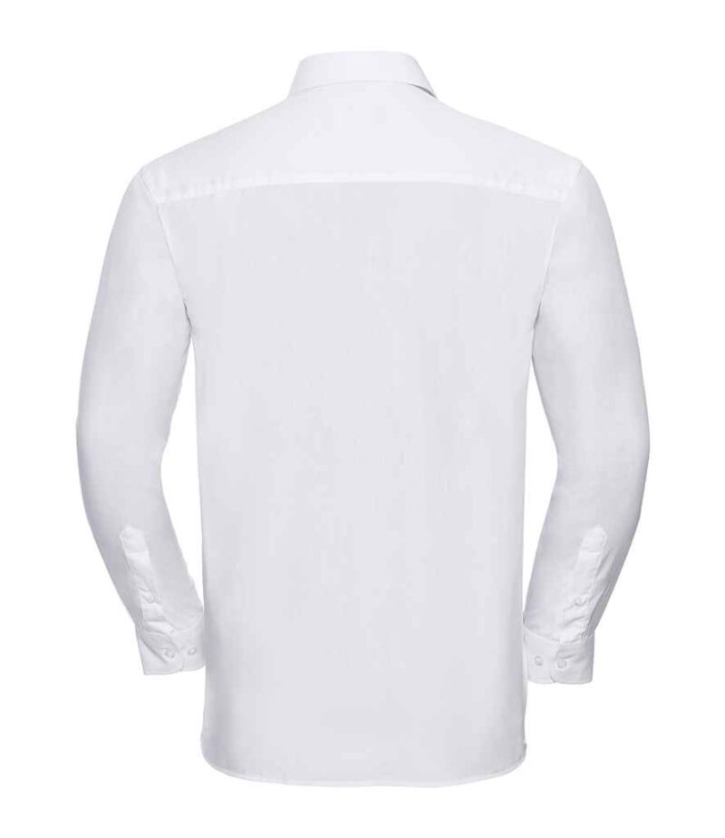 Russell Collection Long Sleeve Easy Care Cotton Poplin Shirt - Image 6