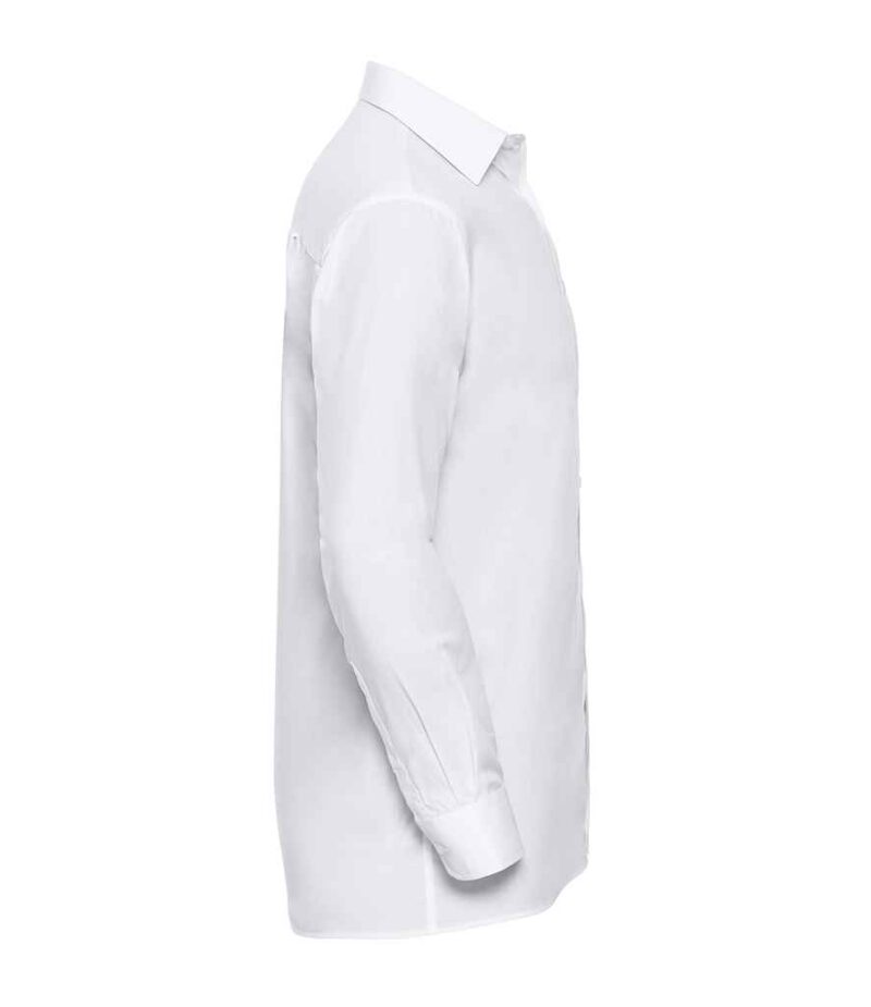 Russell Collection Long Sleeve Easy Care Cotton Poplin Shirt - Image 7