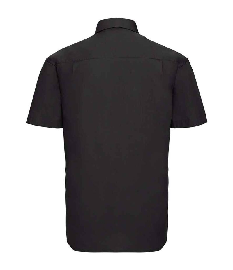 Russell Collection Short Sleeve Easy Care Cotton Poplin Shirt - Image 4