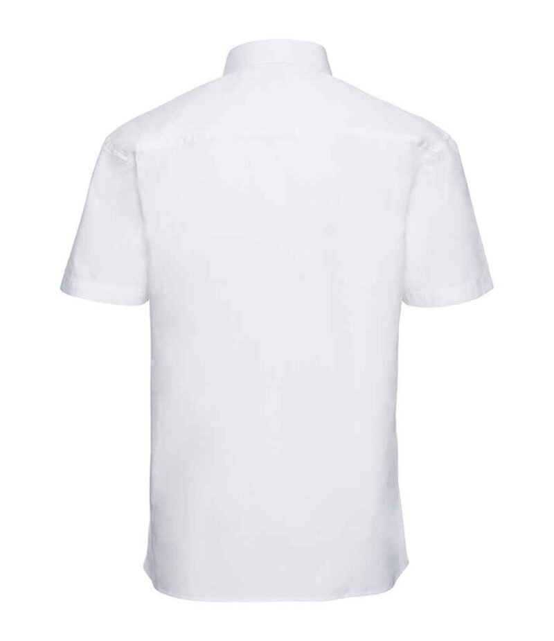 Russell Collection Short Sleeve Easy Care Cotton Poplin Shirt - Image 7