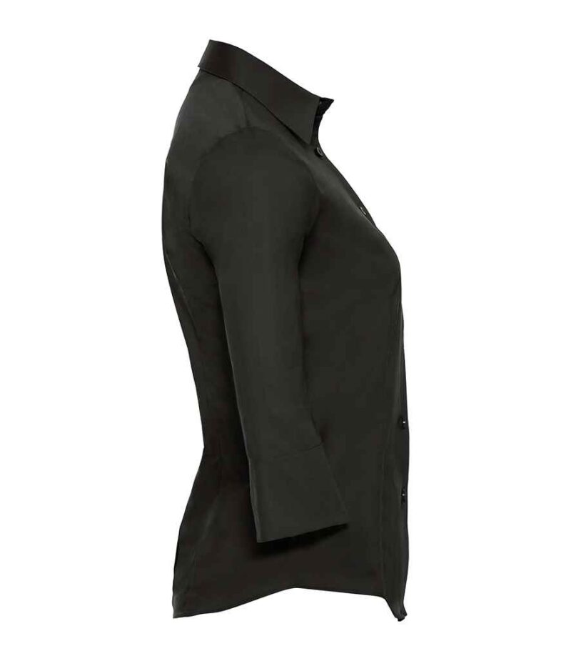 Russell Collection Ladies 3/4 Sleeve Easy Care Fitted Shirt - Image 3