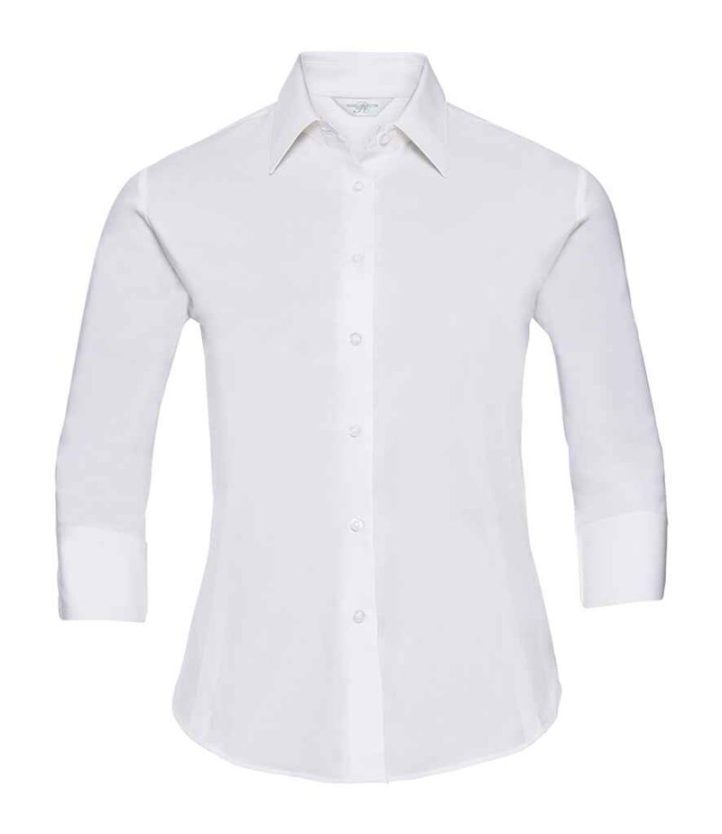 Russell Collection Ladies 3/4 Sleeve Easy Care Fitted Shirt - Image 4