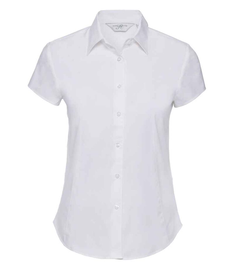 Russell Collection Ladies Short Sleeve Easy Care Fitted Shirt - Image 4