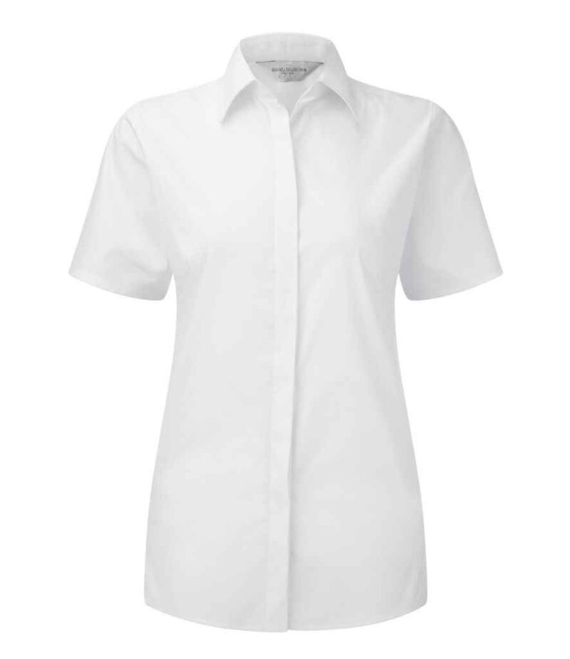 Russell Collection Ladies Short Sleeve Ultimate Stretch Shirt - Image 4