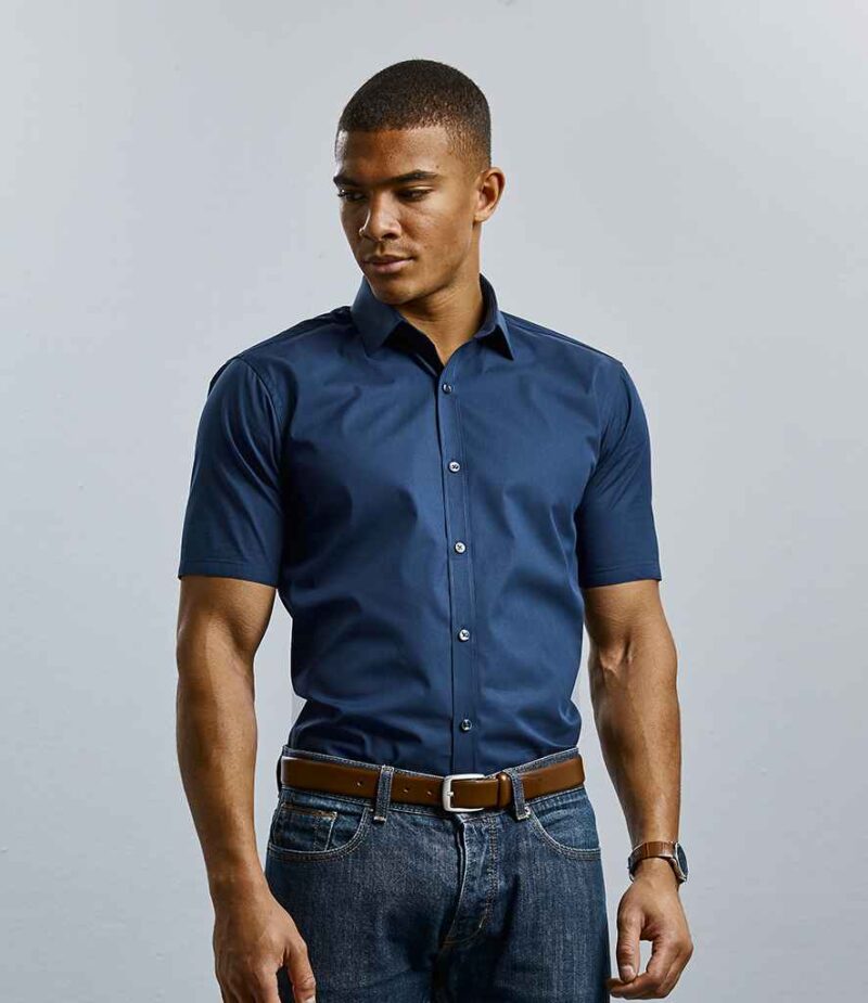 Russell Collection Ultimate Short Sleeve Stretch Shirt - Image 11