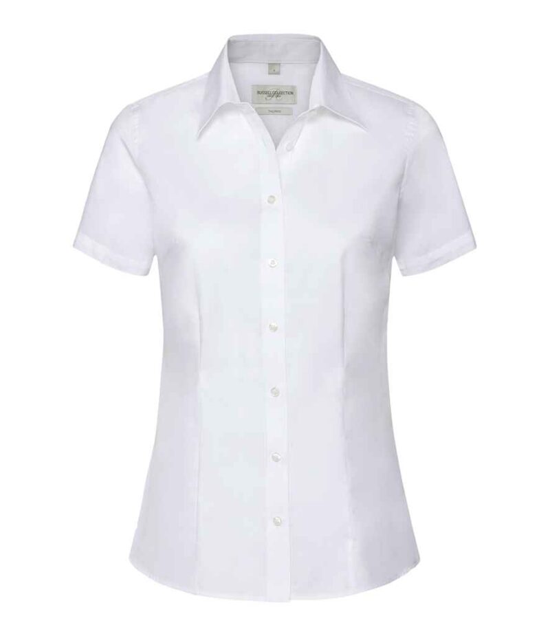 Russell Collection Ladies Short Sleeve Tailored Coolmax® Shirt - Image 3