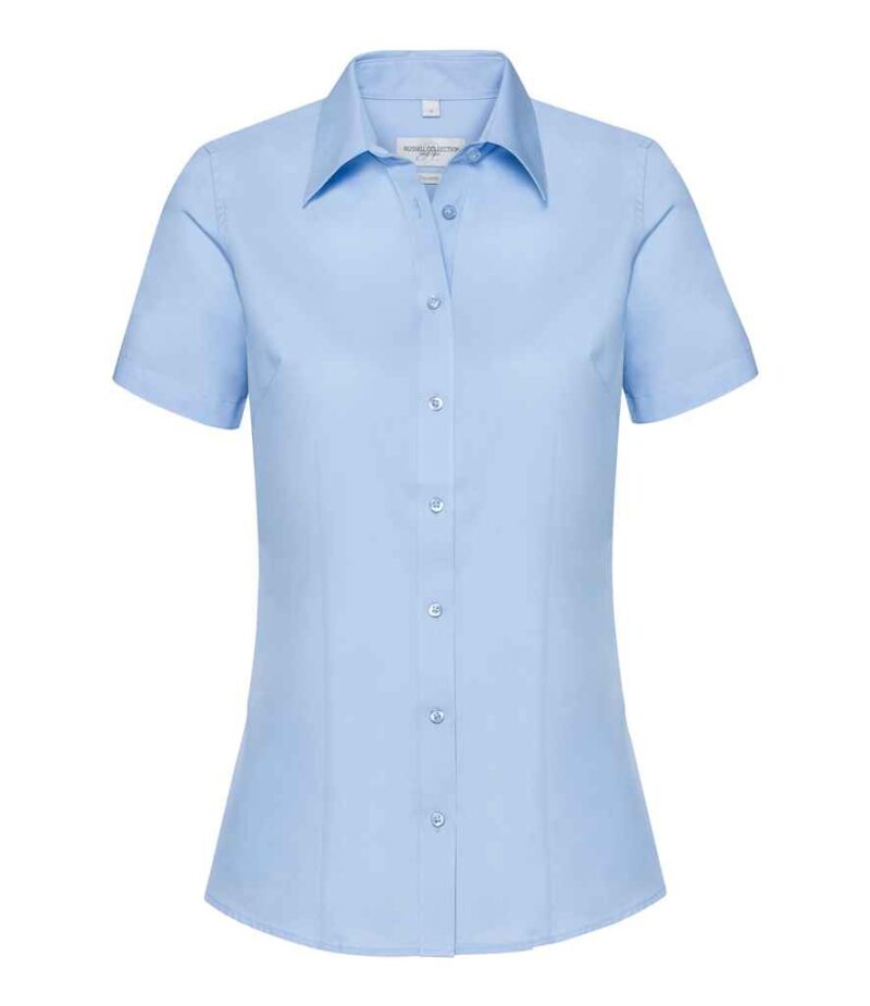 Russell Collection Ladies Short Sleeve Tailored Coolmax® Shirt - Image 6