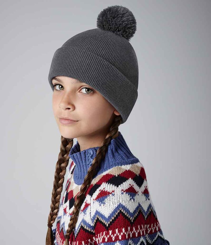 Beechfield Kids Original Pom Pom Beanie - Image 5