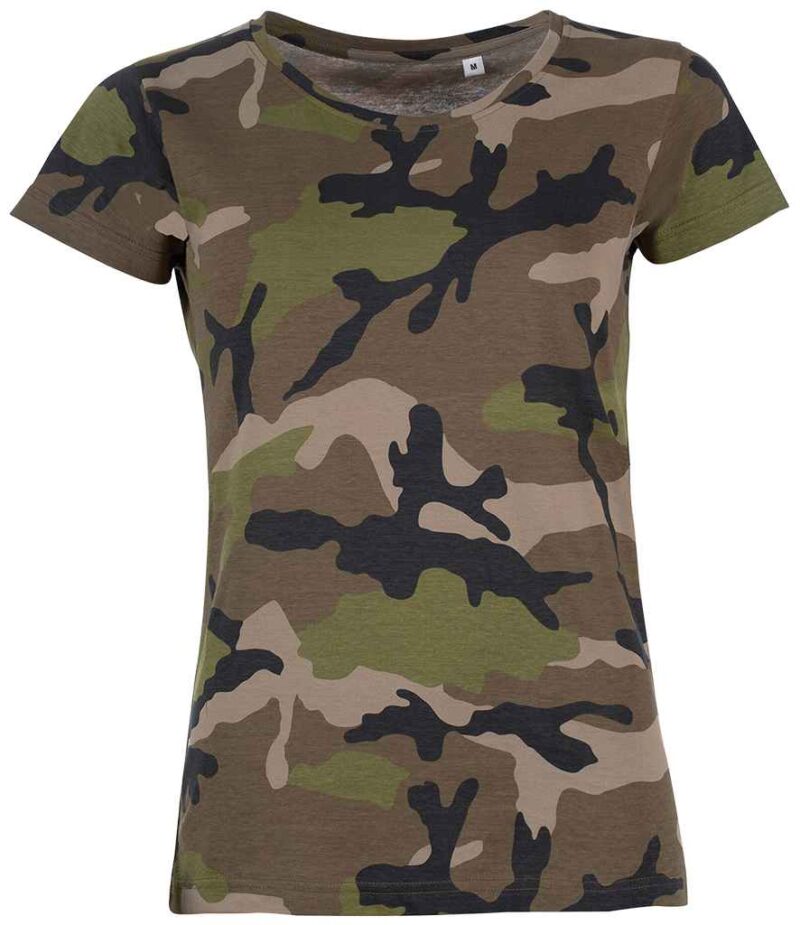 SOL'S Ladies Camo T-Shirt - Image 4