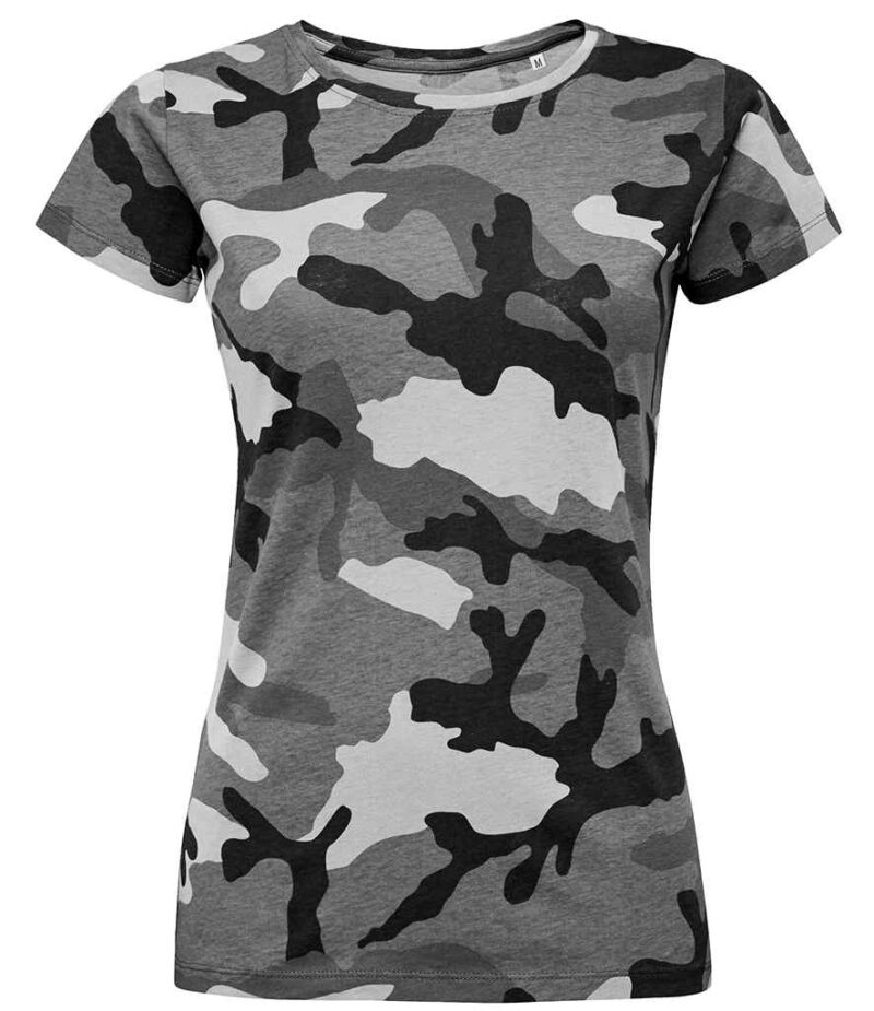 SOL'S Ladies Camo T-Shirt - Image 7