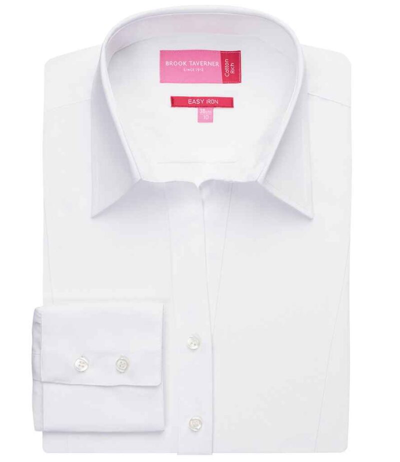 Brook Taverner Ladies Palena Long Sleeve Poplin Shirt - Image 3