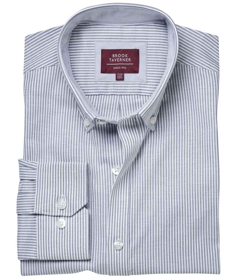 Brook Taverner Lawrence Long Shirt Stretch Oxford Shirt - Image 7