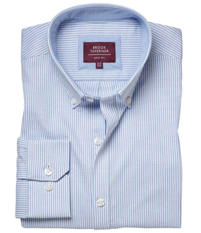 Brook Taverner Lawrence Long Shirt Stretch Oxford Shirt - Image 9