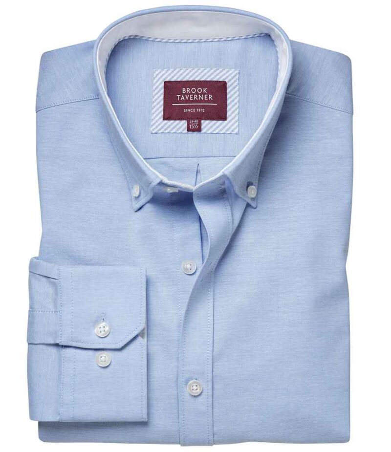 Brook Taverner Lawrence Long Shirt Stretch Oxford Shirt - Image 3