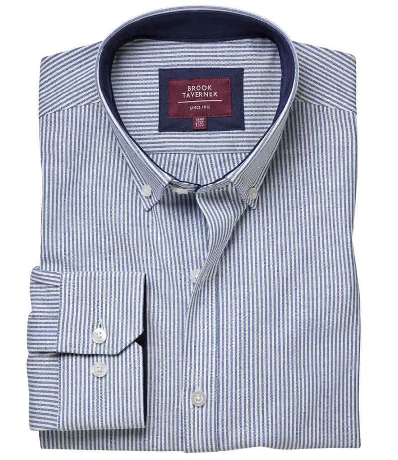 Brook Taverner Lawrence Long Shirt Stretch Oxford Shirt - Image 4