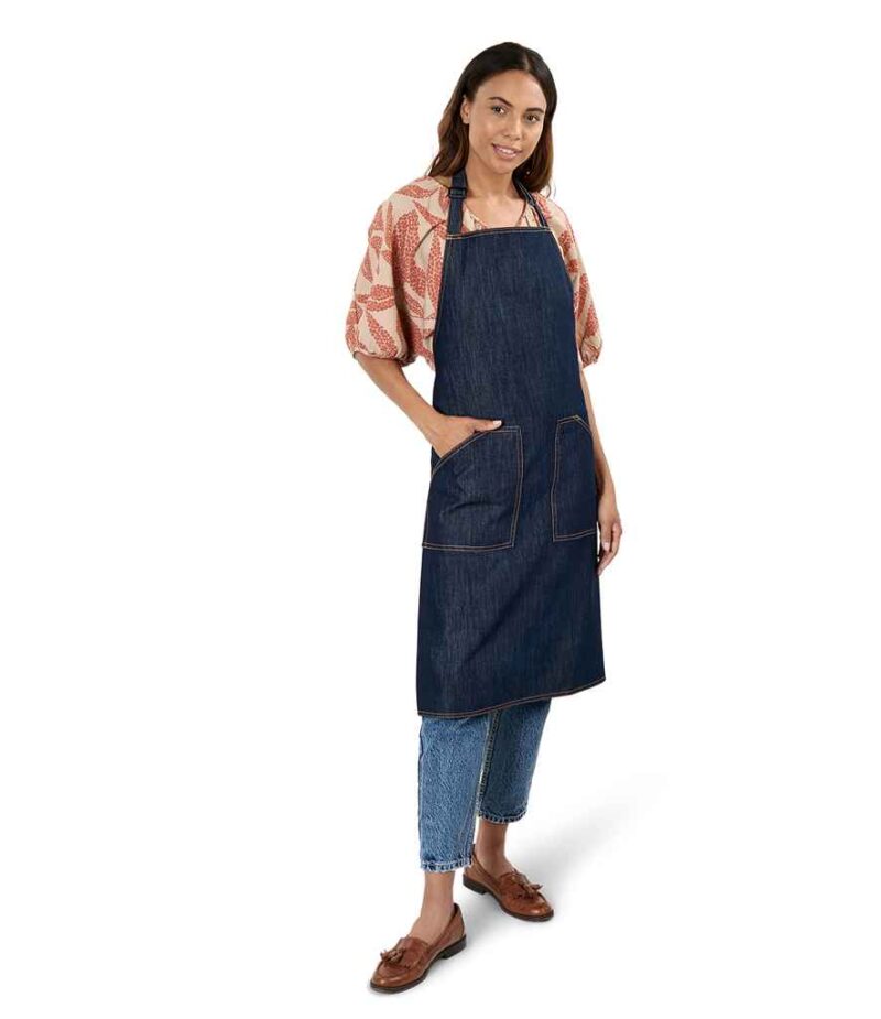 Brand Lab Denim Adjustable Bib Pocket Apron - Image 11