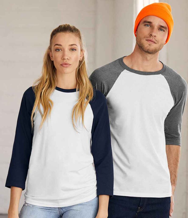 Canvas Unisex 3/4 Sleeve Baseball T-Shirt - Image 35