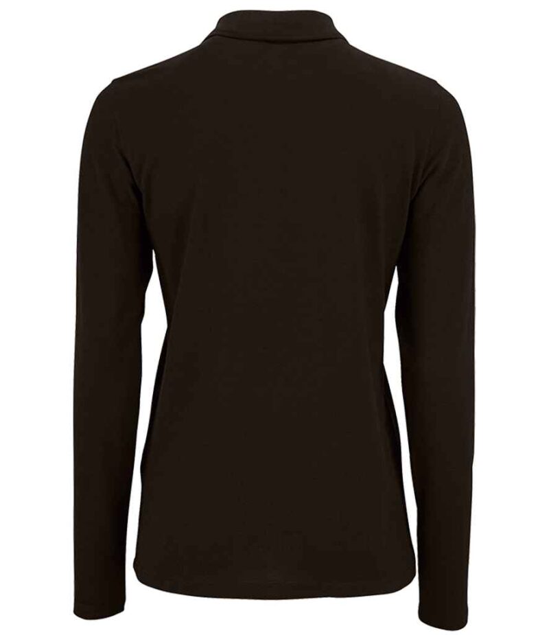 SOL'S Ladies Perfect Long Sleeve Piqué Polo Shirt - Image 2