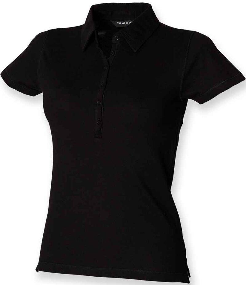 SF Ladies Stretch Piqué Polo Shirt - Image 3