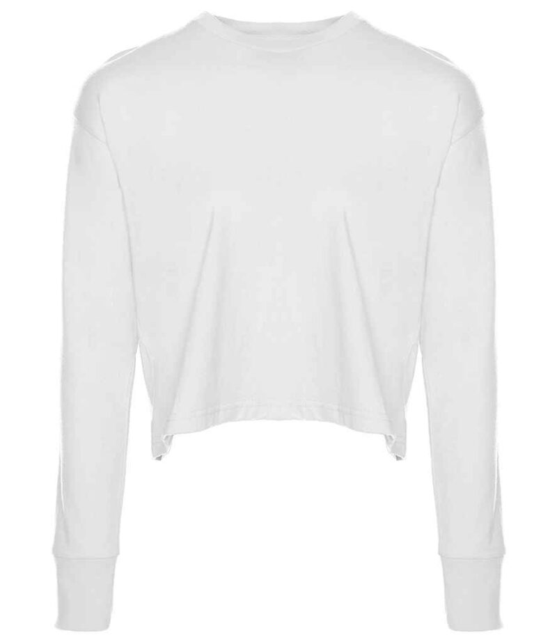 Next Level Apparel Ladies Long Sleeve Cropped T-Shirt - Image 2