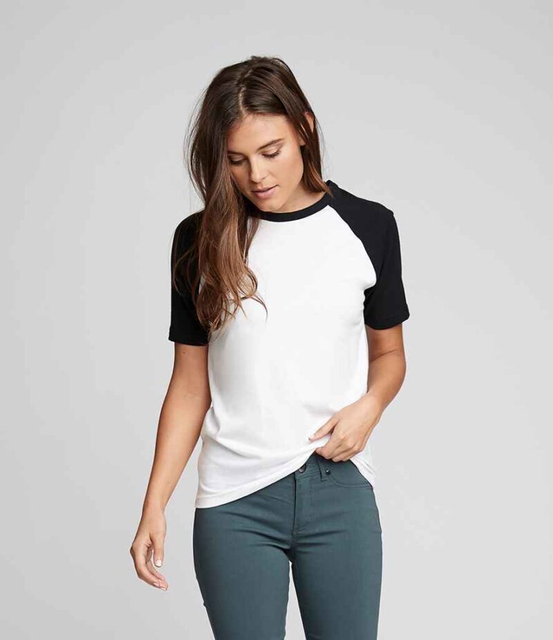 Next Level Apparel Unisex Contrast Cotton Raglan T-Shirt - Image 3