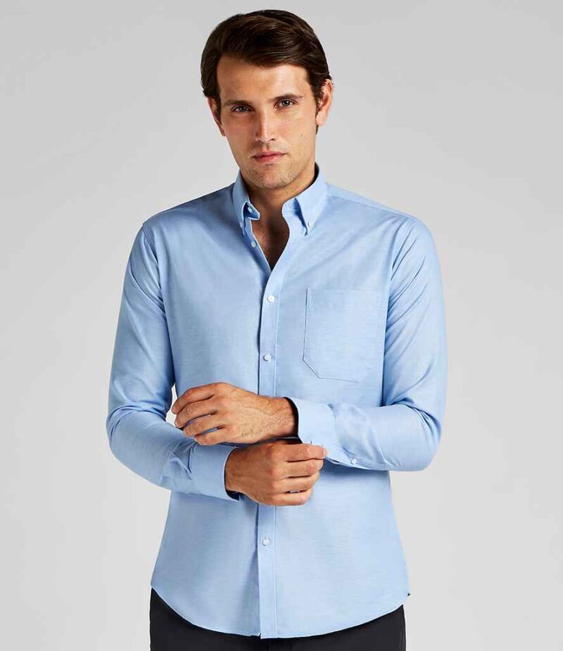 Kustom Kit Long Sleeve Slim Fit Workwear Oxford Shirt - Image 5