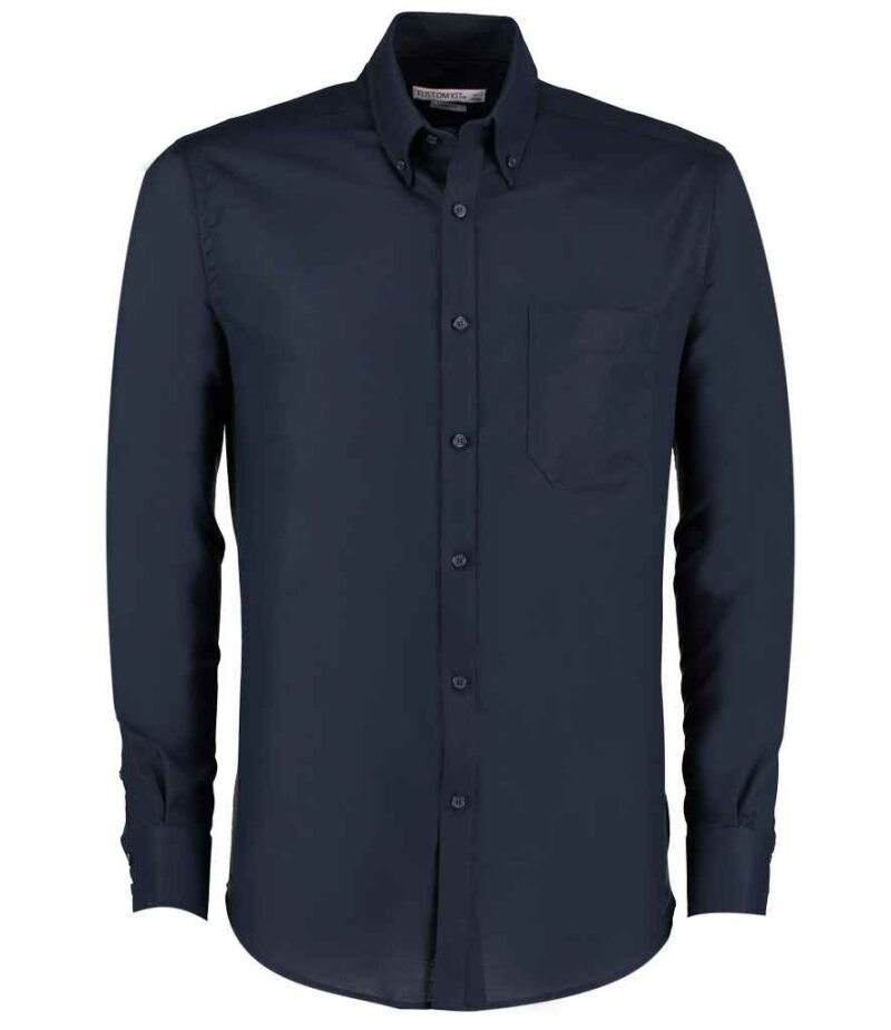 Kustom Kit Long Sleeve Slim Fit Workwear Oxford Shirt - Image 8