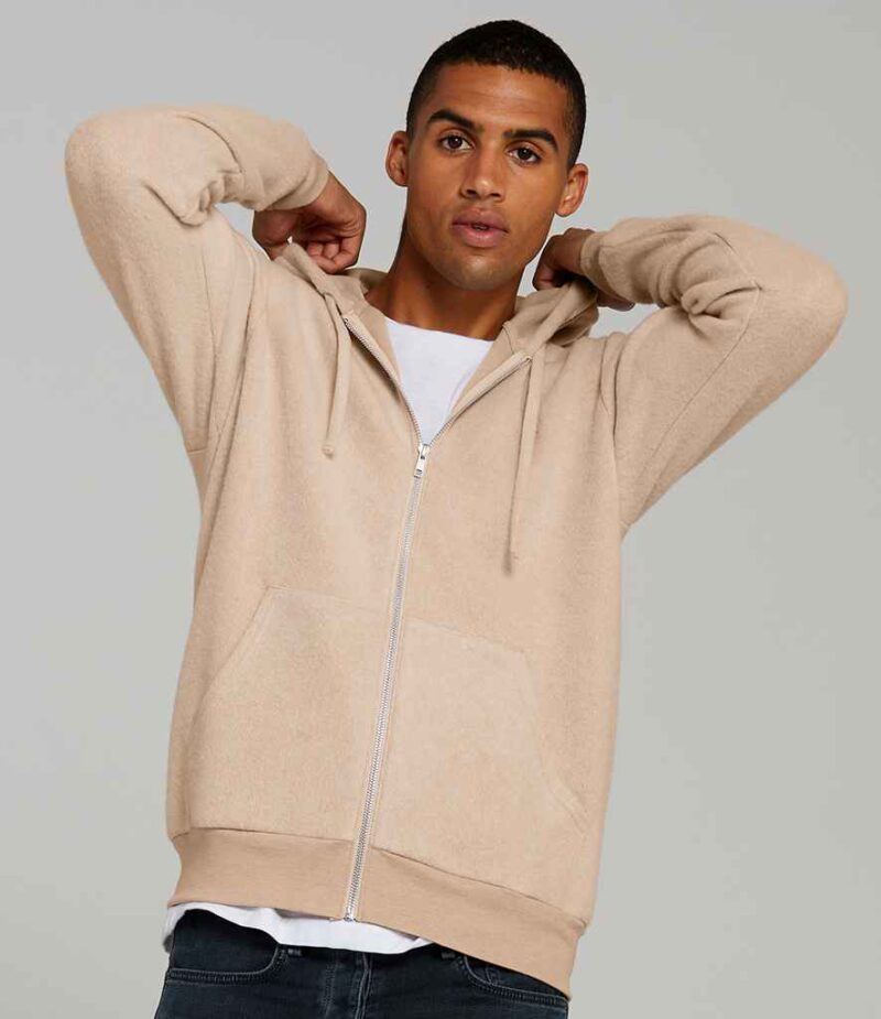 Canvas Unisex Sueded Full Zip Hoodie