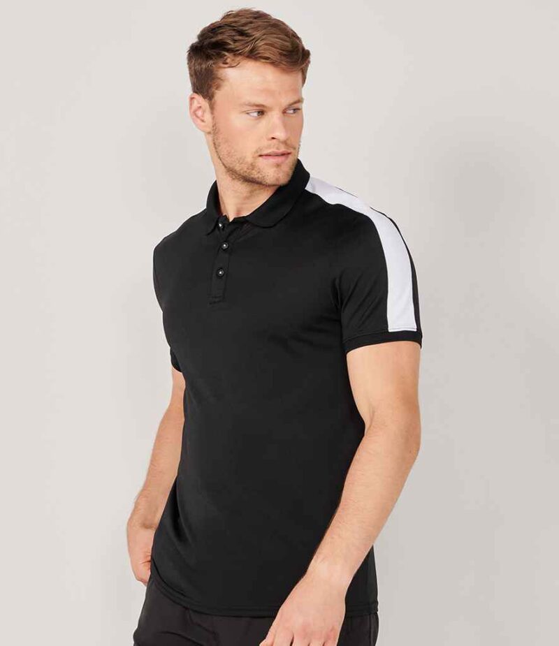 Finden and Hales Unisex Contrast Panel Piqué Polo Shirt - Image 8