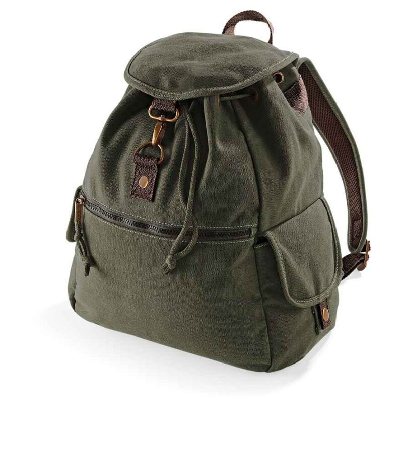 Quadra Vintage Canvas Backpack - Image 3