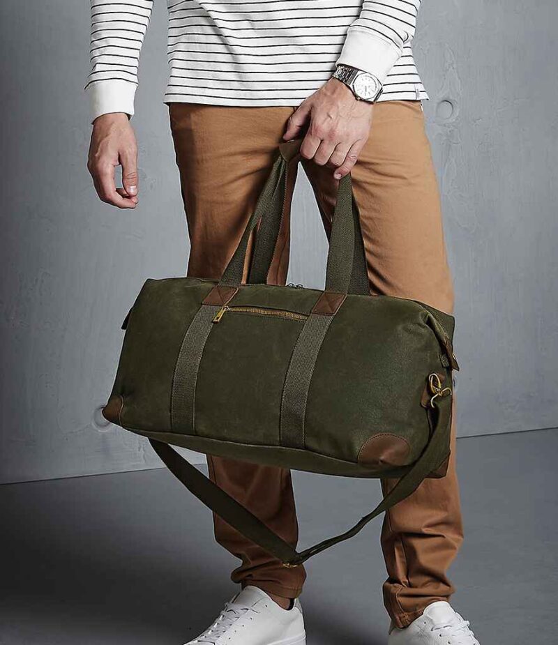 Quadra Heritage Waxed Canvas Holdall - Image 4