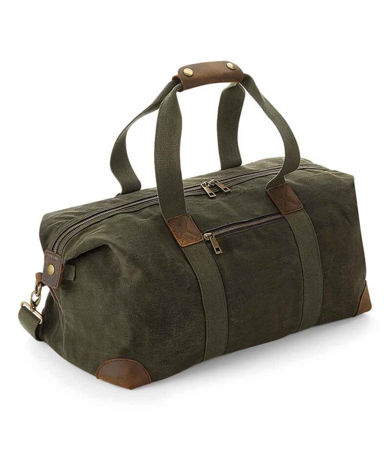 Quadra Heritage Waxed Canvas Holdall - Image 2