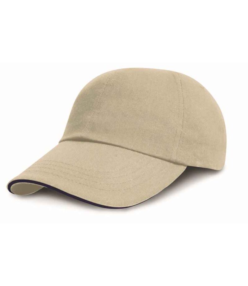 Result Low Profile Heavy Brushed Cotton Cap with Sandwich Peak - Image 2