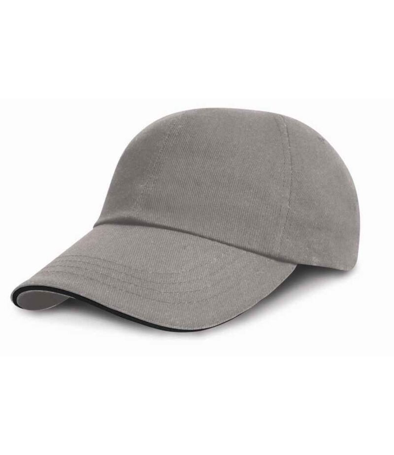 Result Low Profile Heavy Brushed Cotton Cap with Sandwich Peak - Image 7