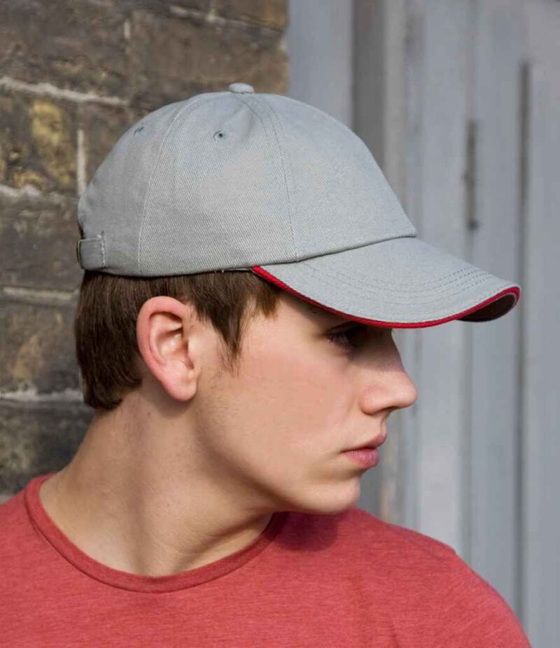 Result Low Profile Heavy Brushed Cotton Cap with Sandwich Peak - Image 8