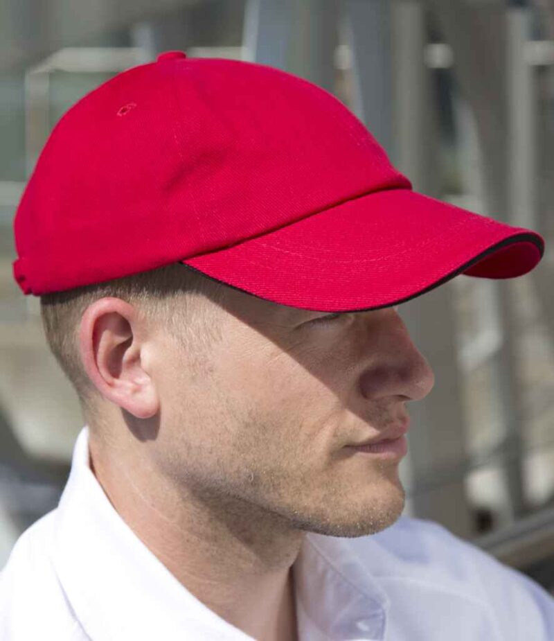 Result Low Profile Heavy Brushed Cotton Cap with Sandwich Peak - Image 10