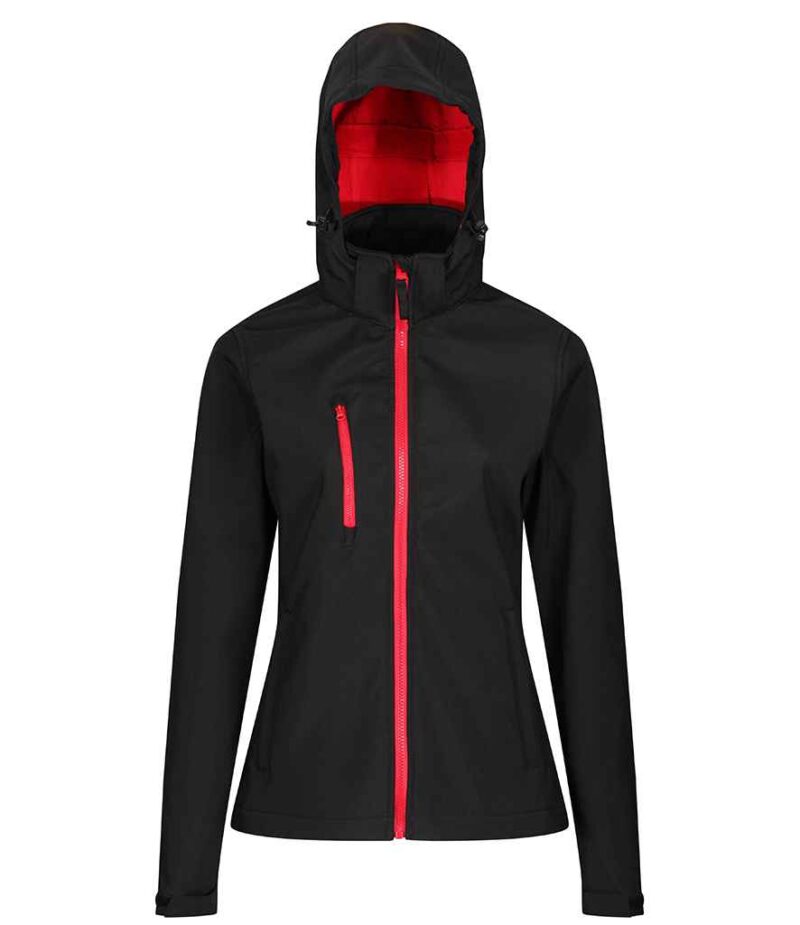 Regatta Ladies Venturer Three Layer Hooded Soft Shell Jacket - Image 3