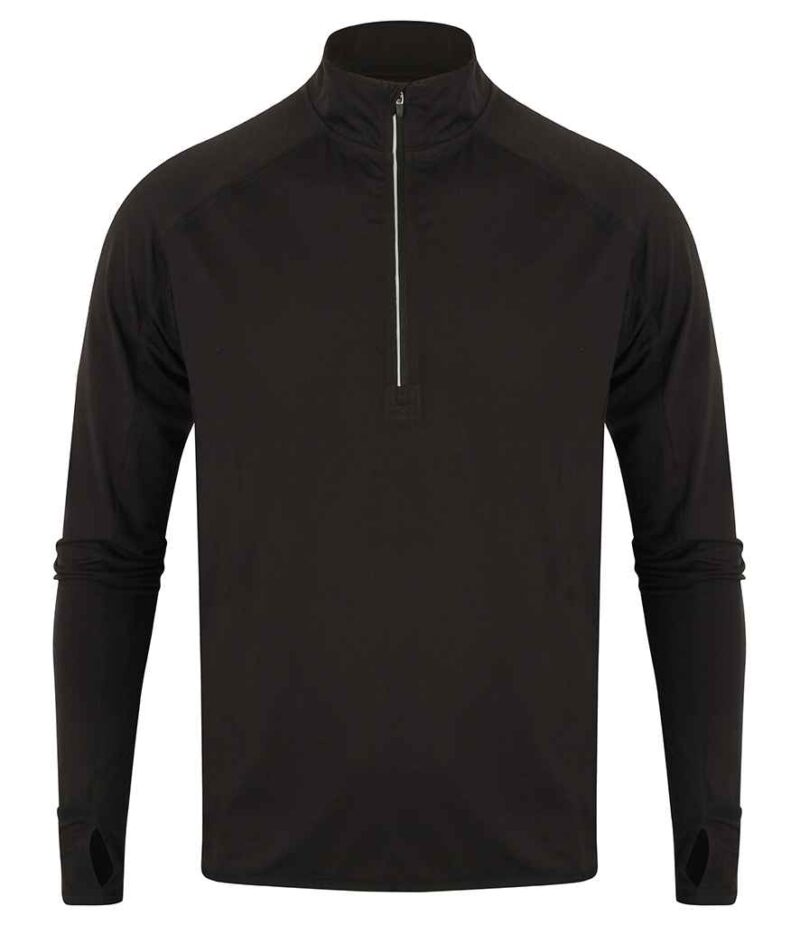 Tombo Long Sleeve Zip Neck Performance Top - Image 2