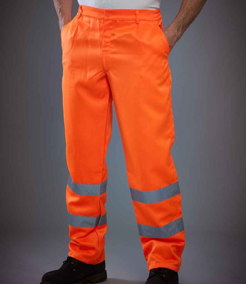 Yoko Hi-Vis Poly/Cotton Work Trousers - Image 2