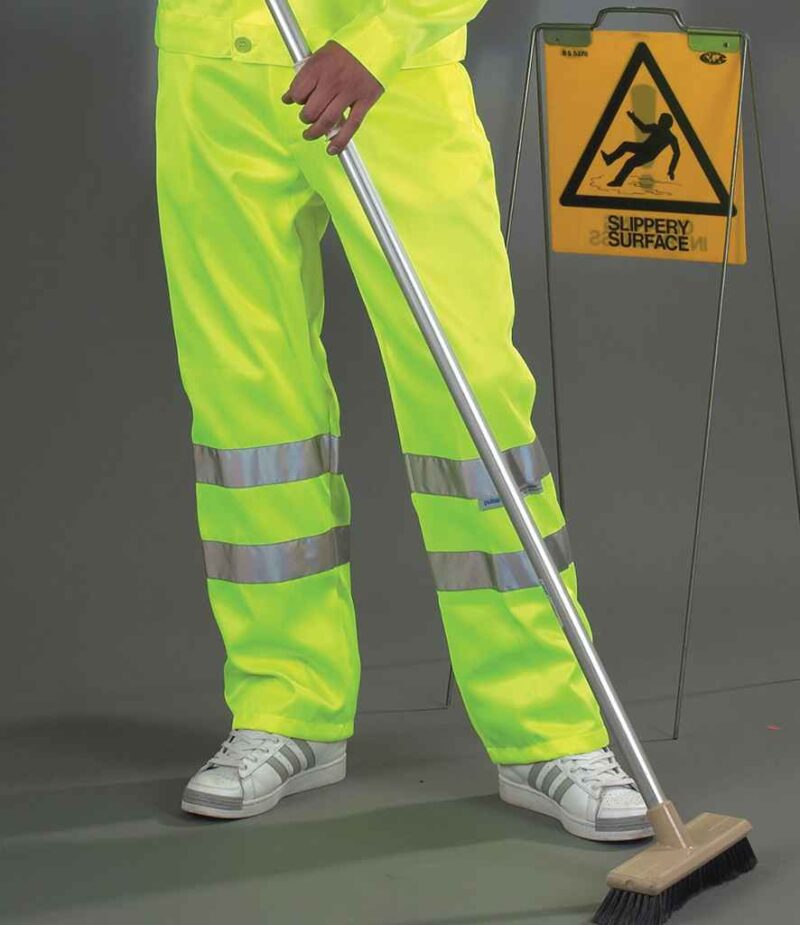 Yoko Hi-Vis Poly/Cotton Work Trousers - Image 4