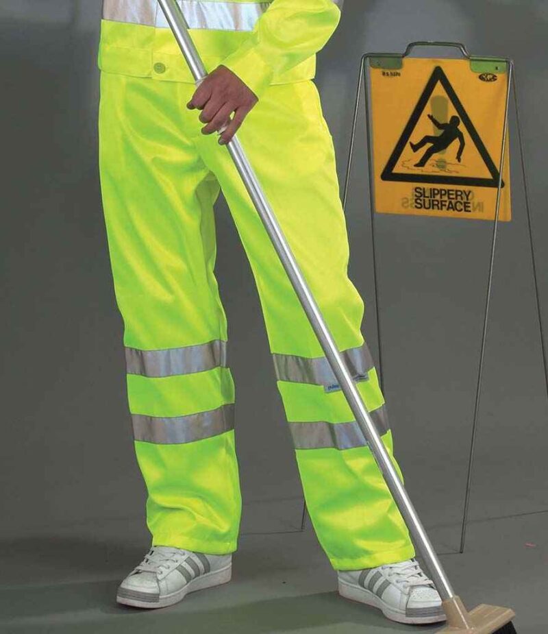 Yoko Hi-Vis Poly/Cotton Work Trousers - Image 3